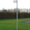 Antivandalenkorfbal 3 Vandalisme-arme korfbalpalen met aluminium korfbalmand. Ideaal voor scholen, campings en recreatieparken.